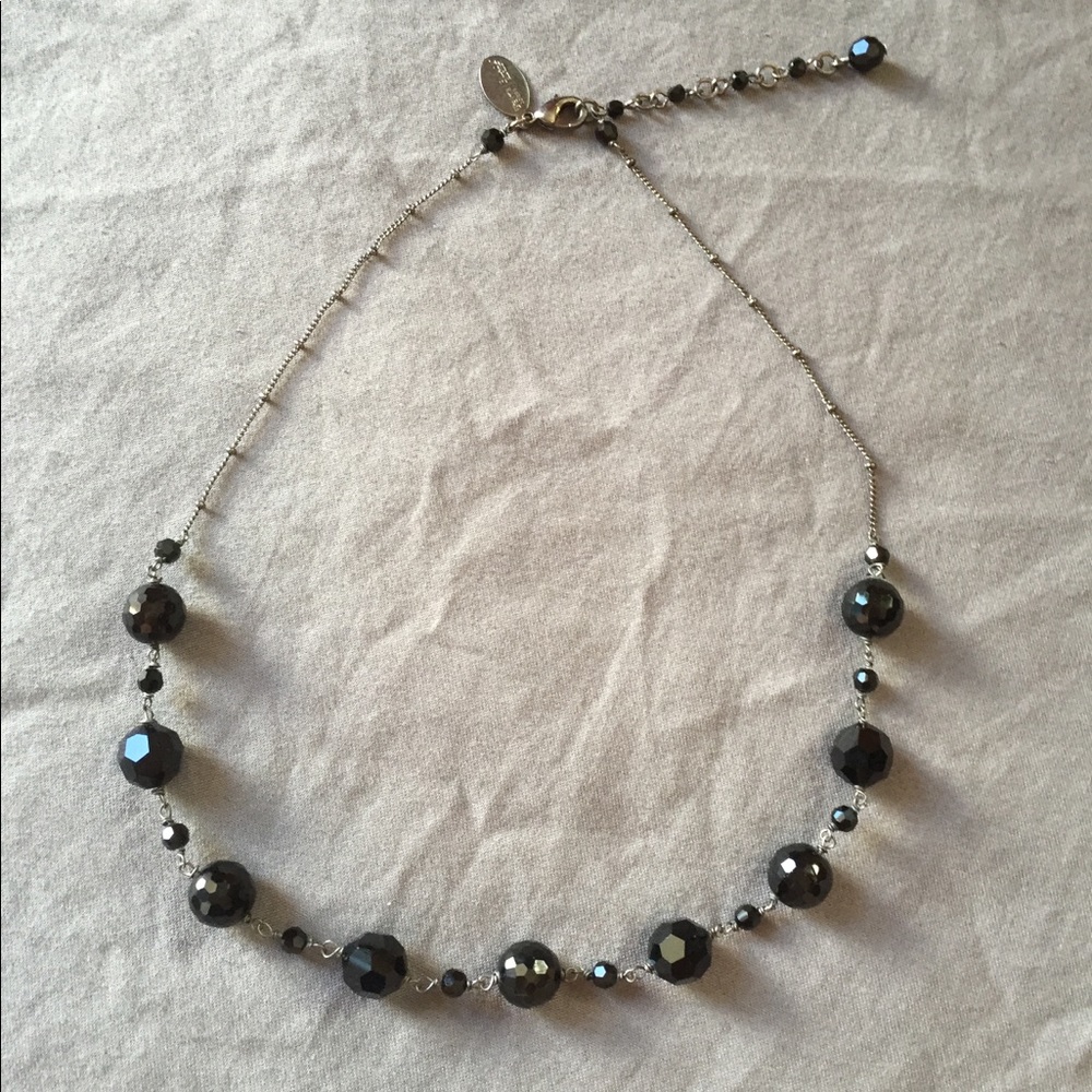 White House Black Market Black beaded necklace (17”-19”)